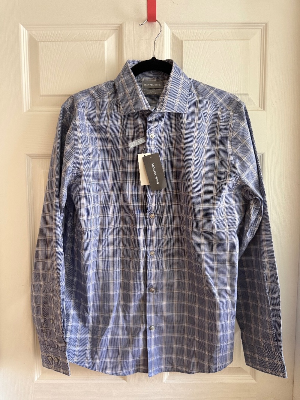 Michael Kors Men’s Beige Multi Button Down NWT